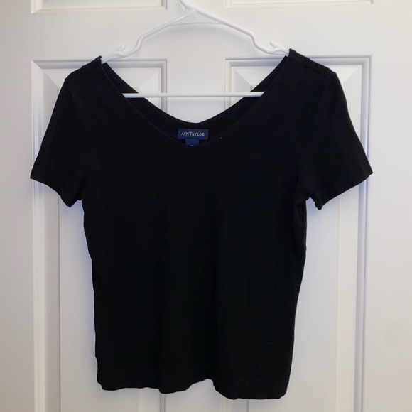Ann Taylor Tops - Ann Taylor Black V-Neck Top